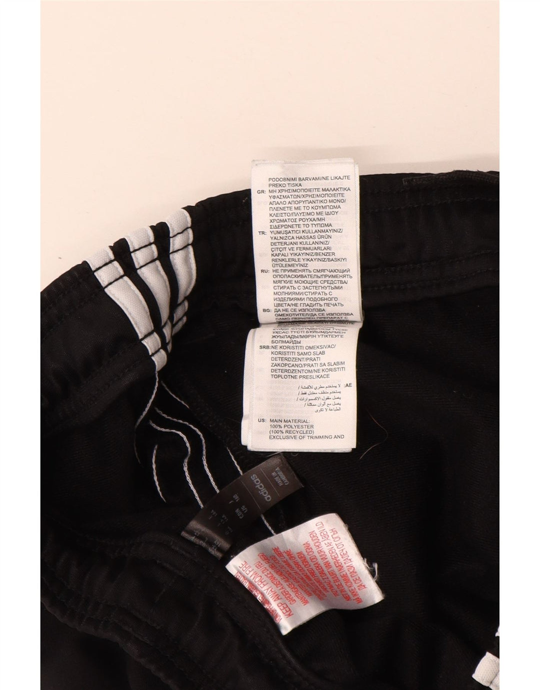 Pantaloni de trening ADIDAS pentru baieti 13-14 ani poliester negru