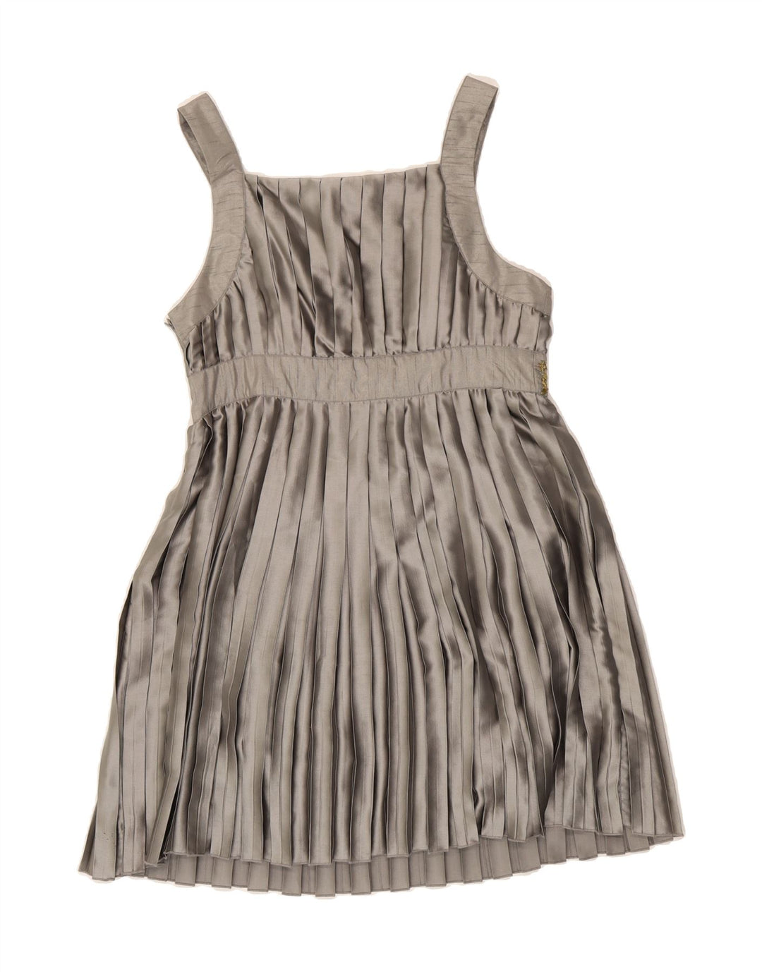 MONSOON Womens Sleeveless Pleated A-Line Dress UK 16 Large  Grey Polyester Vintage Monsoon and Second-Hand Monsoon from Messina Hembry 