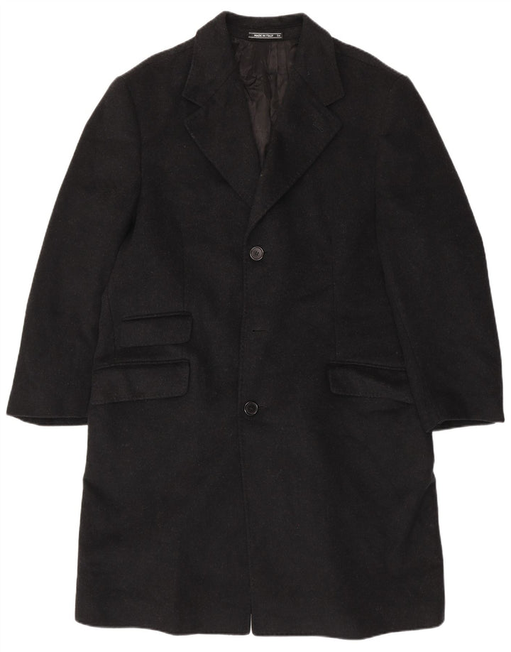 Palton Chesterfield Bărbați VINTAGE IT 54 2XL Lână Neagră