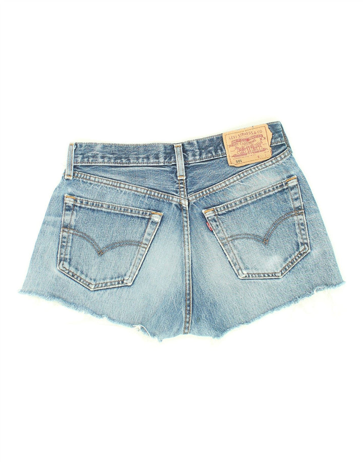 Pantaloni scurți din blugi vintage pentru femei LEVI'S W31 bumbac albastru mediu