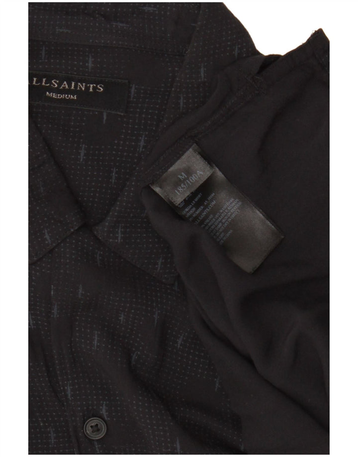 Cămașă Bărbați All Saints Mediu Negru Geometric Viscoză