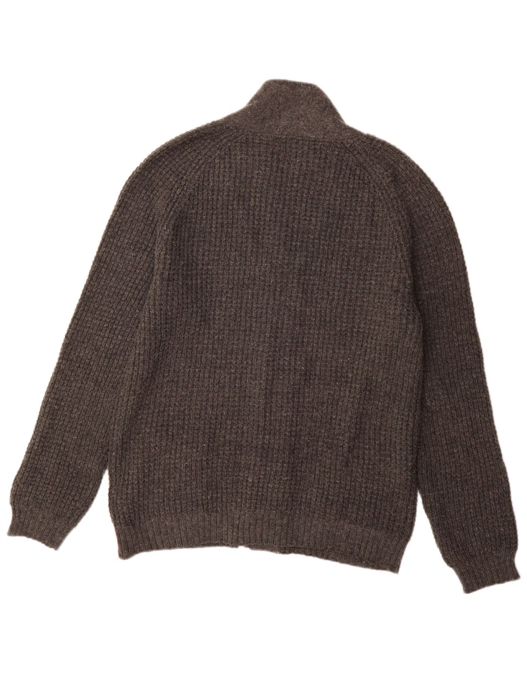 Pulover cardigan pentru bărbați Marks & Spencer Autograph Slim Fit Lână, gri mediu