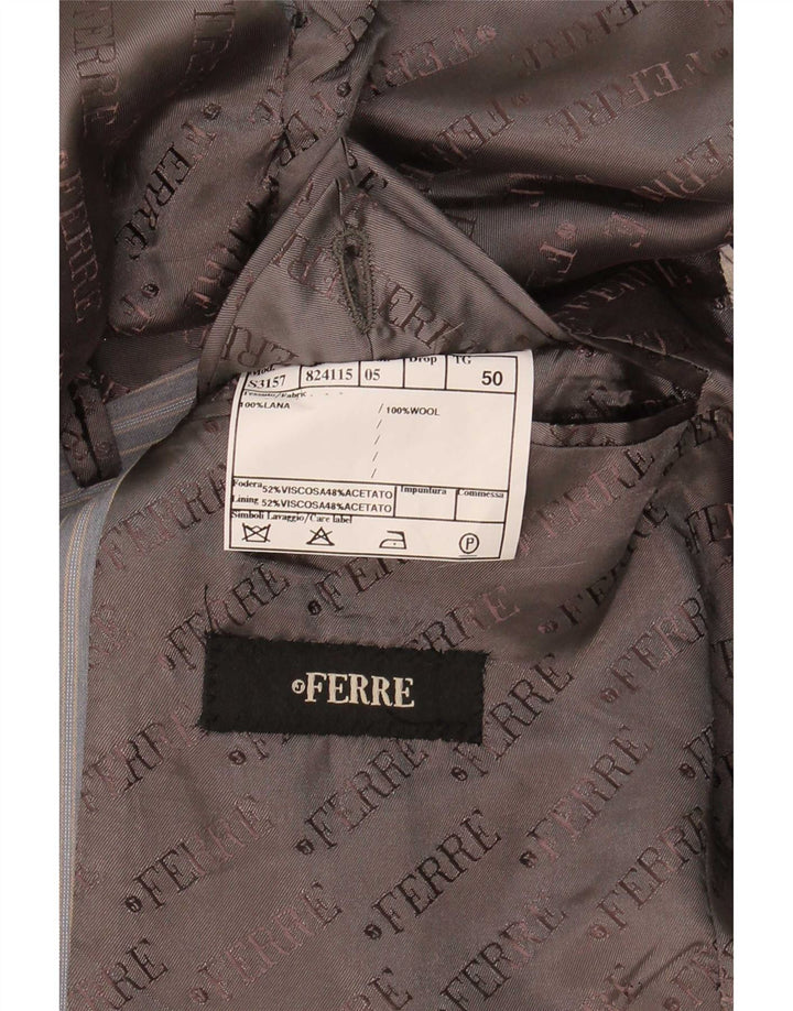 Costum pentru bărbați Ferre, 3 nasturi, 2 piese, IT 50 mare L34 L33, viscoză cu dungi gri