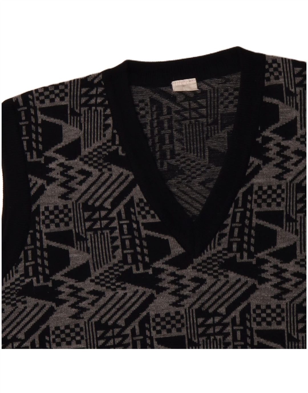 VINTAGE Vestă pentru bărbați Tank Top mare bleumarin geometric