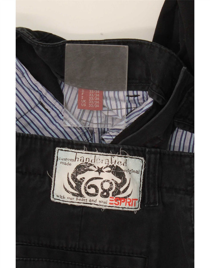 Pantaloni casual drepti pentru bărbați Esprit W33 L31 negri