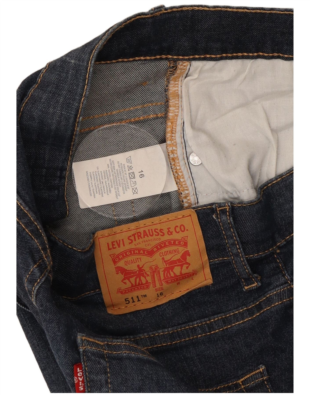 Pantaloni scurți Levi's 511 Slim Denim 15-16 ani W30 Bumbac albastru