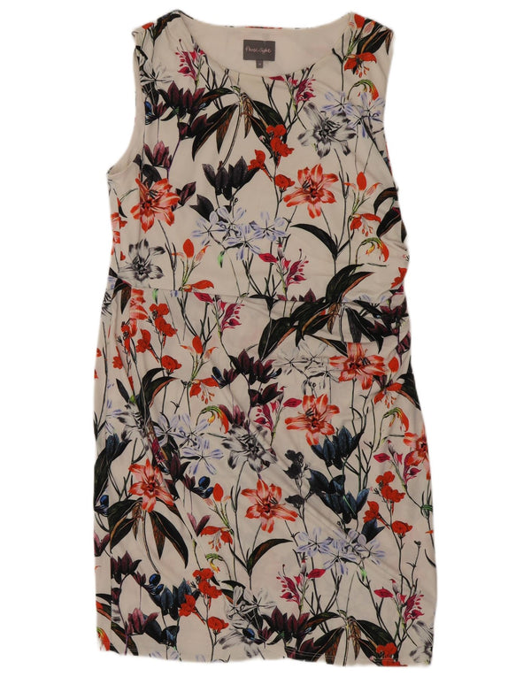 Rochie de damă Phase Eight fără mâneci, UK 18 XL, alb, cu flori