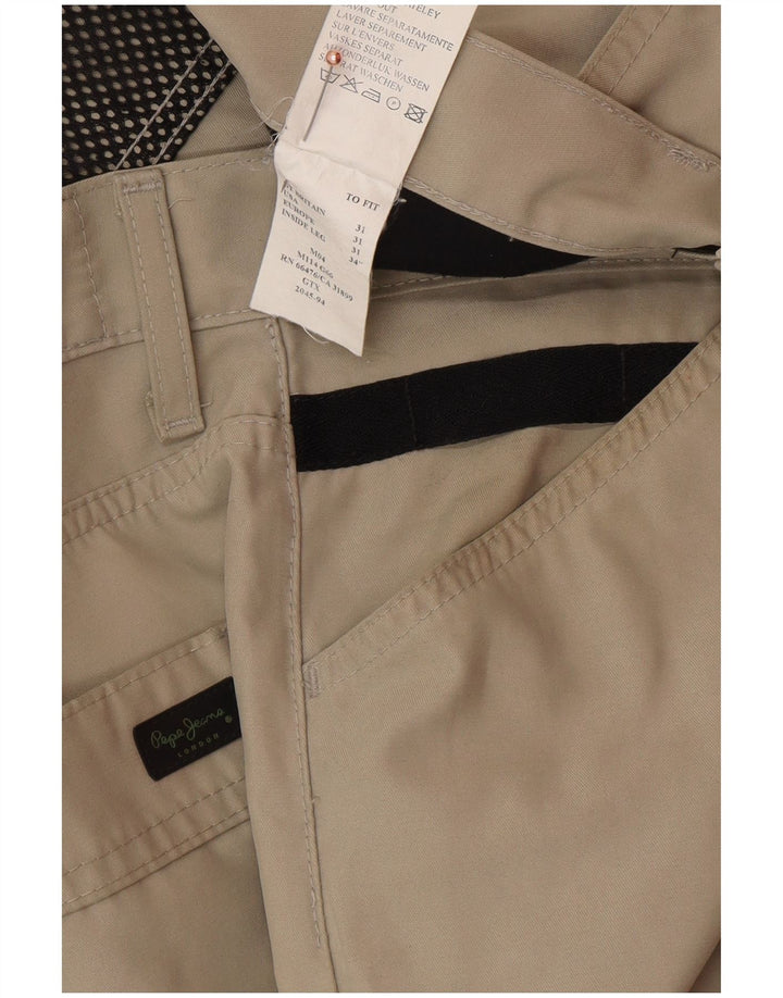 PEPE JEANS Pantaloni casual drepti pentru femei W31 L34 bumbac bej