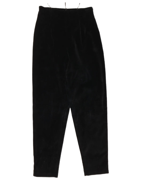 Pantaloni casual conici din catifea vintage pentru femei IT 44 Medium W26 L29 Negri