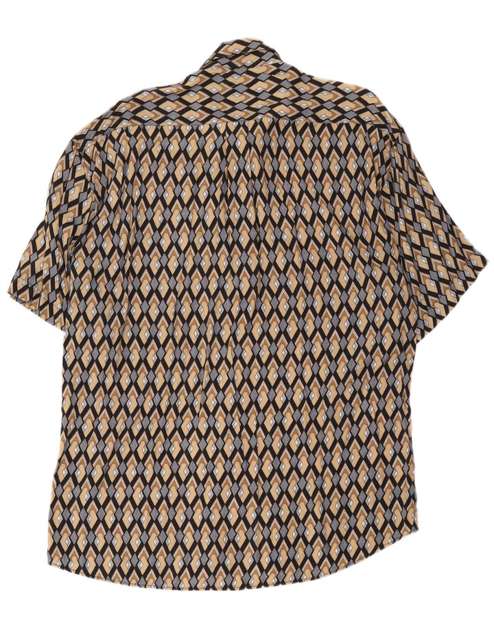 Cămașă cu mânecă scurtă pentru bărbați Tipo' S, bumbac geometric multicolor XL