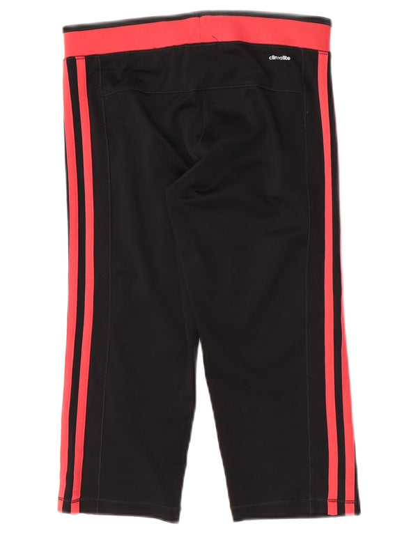 Adidas Girls Climalite Capri Leggings 13-14 Years Black Colourblock