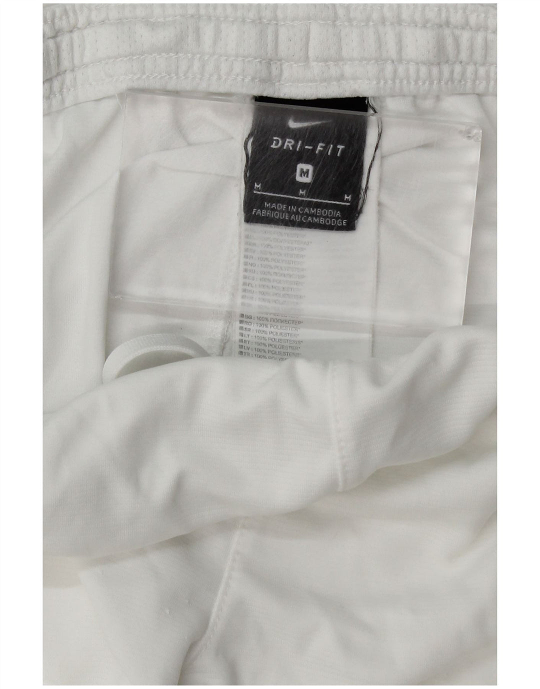 Pantaloni scurți sport Nike Dri Fit pentru bărbați, poliester alb mediu