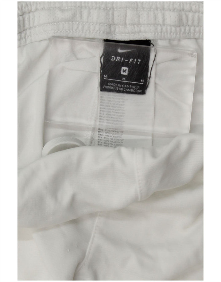Pantaloni scurți sport Nike Dri Fit pentru bărbați, poliester alb mediu