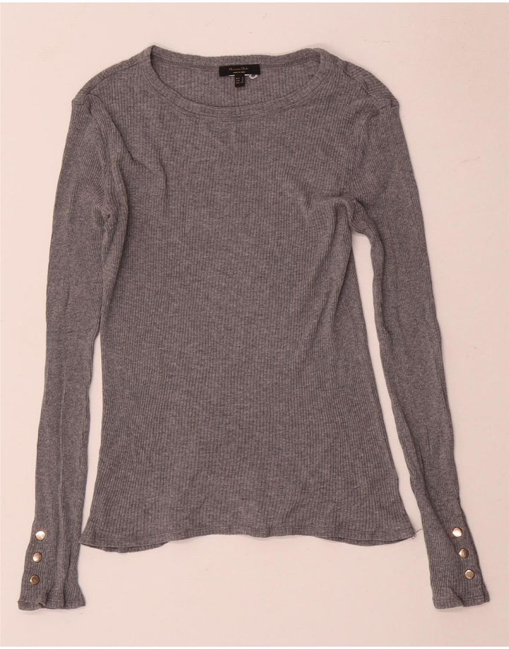 Top pentru femei Massimo Dutti cu mânecă lungă UK 8 Small Gri