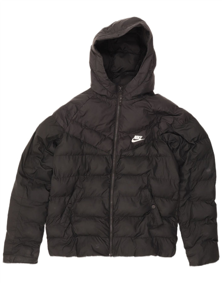 Jachetă căptușită cu glugă Nike pentru băieți 13-14 ani XL Poliester negru