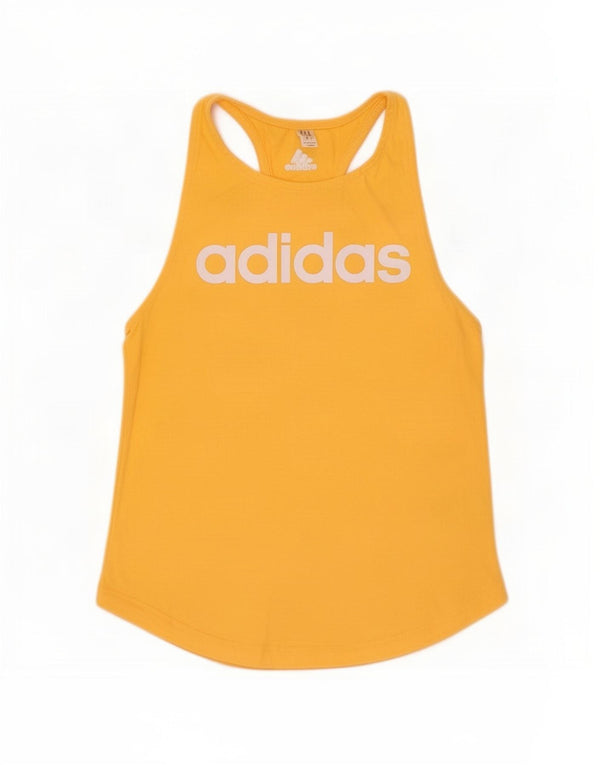 Vesta grafică pentru femei Adidas UK 4/6 XS bumbac galben