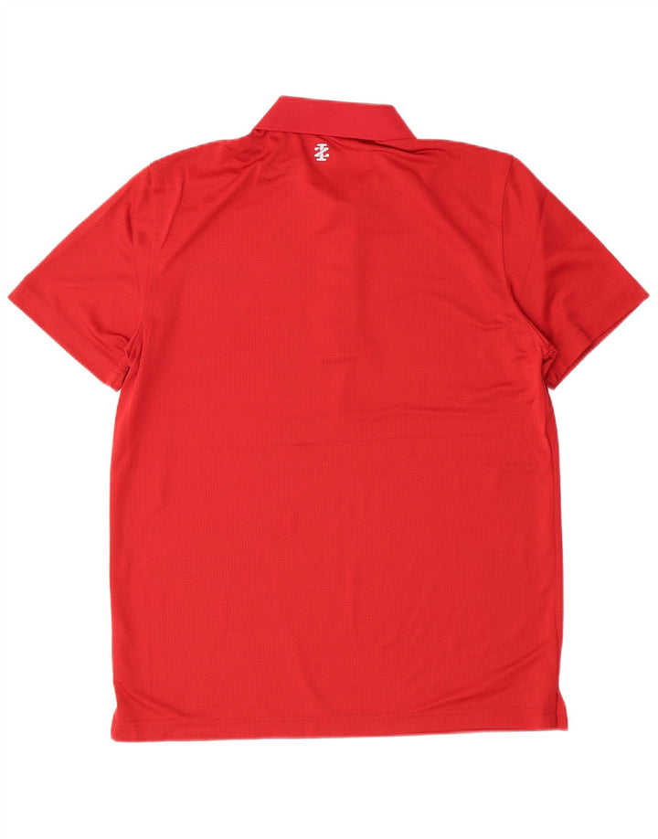 Tricou polo de golf Izod pentru bărbați, poliester roșu mediu