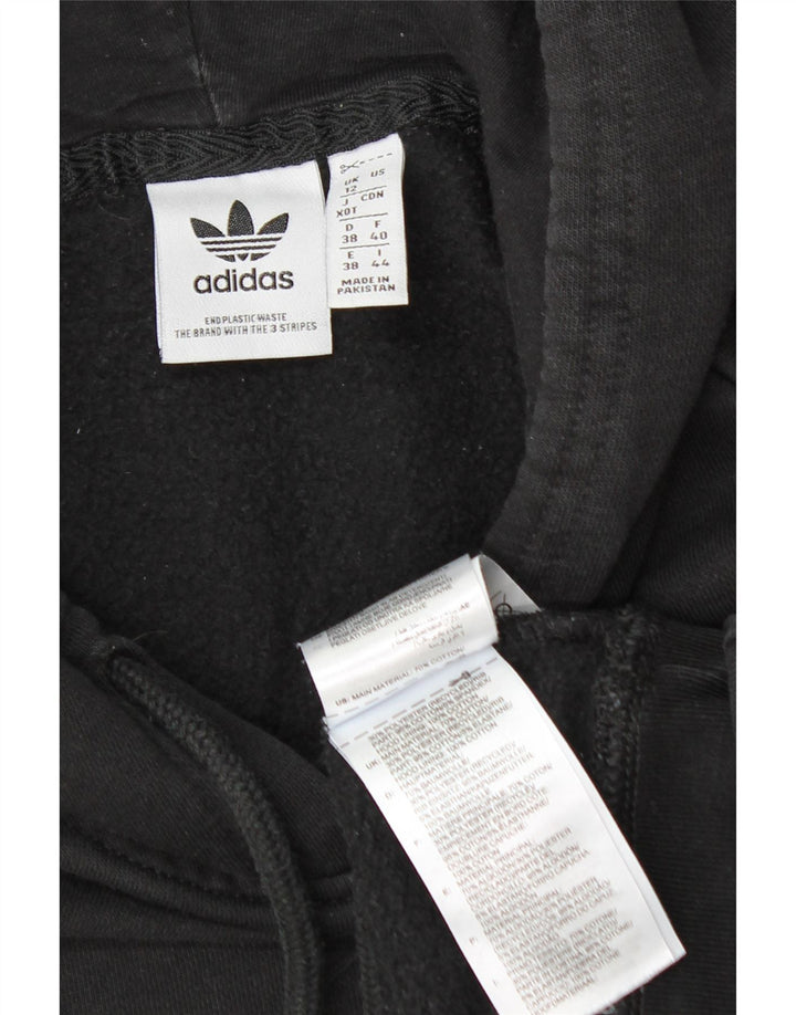 Pulover supradimensionat pentru femei Adidas UK 12 bumbac mediu negru