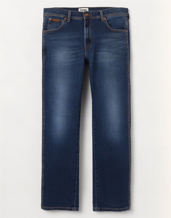 Blugi drepte pentru bărbați Wrangler Texas W34 L32 bumbac bleumarin