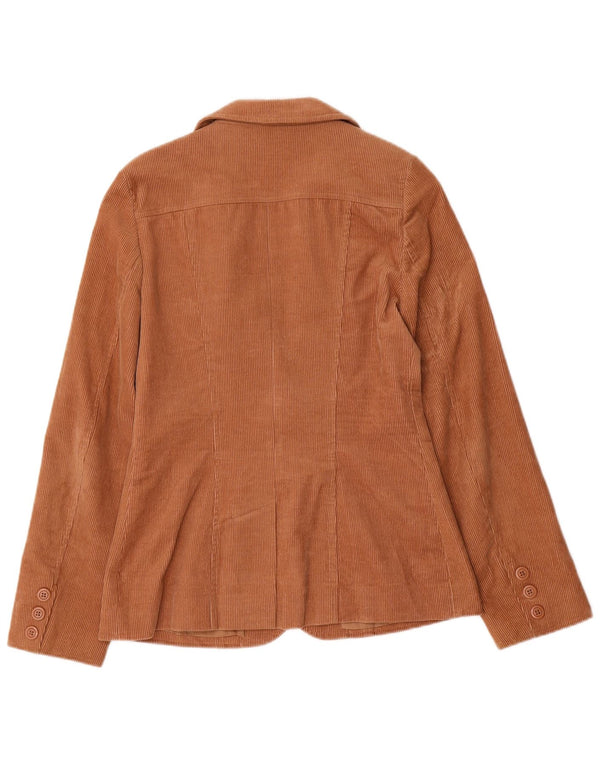 Topshop Jachetă pentru femei din velur cu 2 nasturi, UK 10, bumbac maro mic