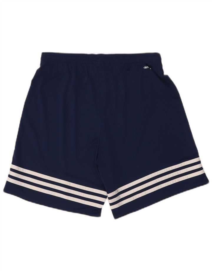 Pantaloni scurți sport pentru bărbați Adidas Climalite, poliester mediu bleumarin