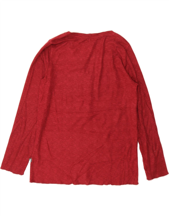 EDDIE BAUER Womens Top Long Sleeve UK 10 Small Red Polyester Vintage Eddie Bauer and Second-Hand Eddie Bauer from Messina Hembry 