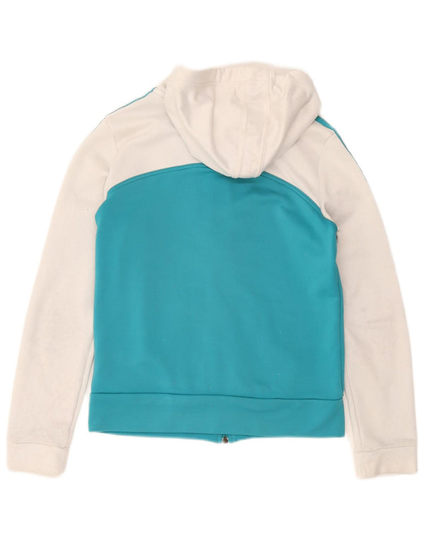 Pulover Adidas pentru femei, cu fermoar, UK 12, alb, mediu, poliester