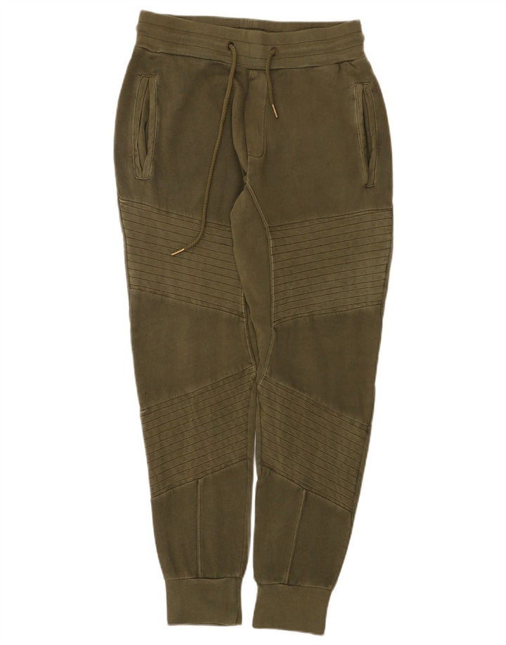 Pantaloni de trening Zara Barbati Joggeri Bumbac mediu kaki