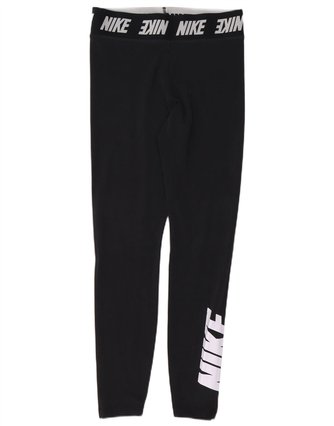 Leggings grafic NIKE pentru femei UK 14, bumbac mediu negru
