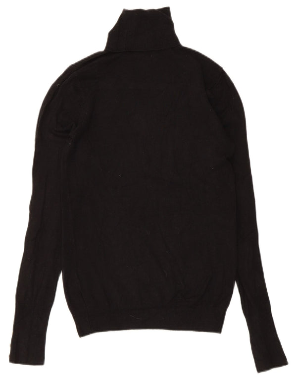 Pulover pentru femei cu gât rulat Zara UK 8 mic, negru, viscoză
