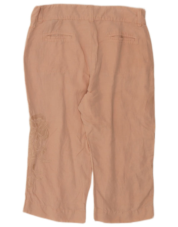 Pantaloni Capri pentru femei Marks & Spencer UK 14 Large W34 L20 Pink Floral