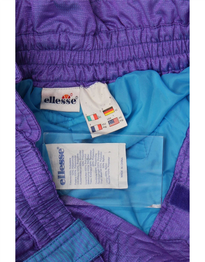 Pantaloni de schi grafici pentru bărbați Ellesse IT 52, mari, mov, poliester color bloc