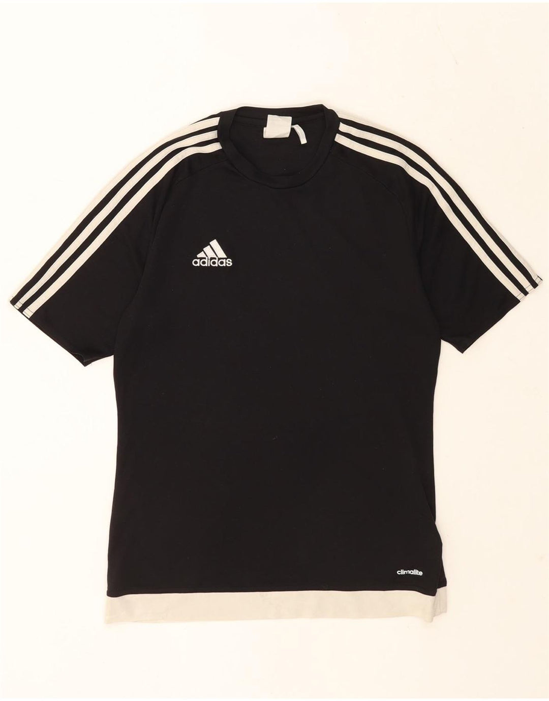 Tricou ADIDAS Climalite pentru bărbați Top mic, negru, poliester color bloc