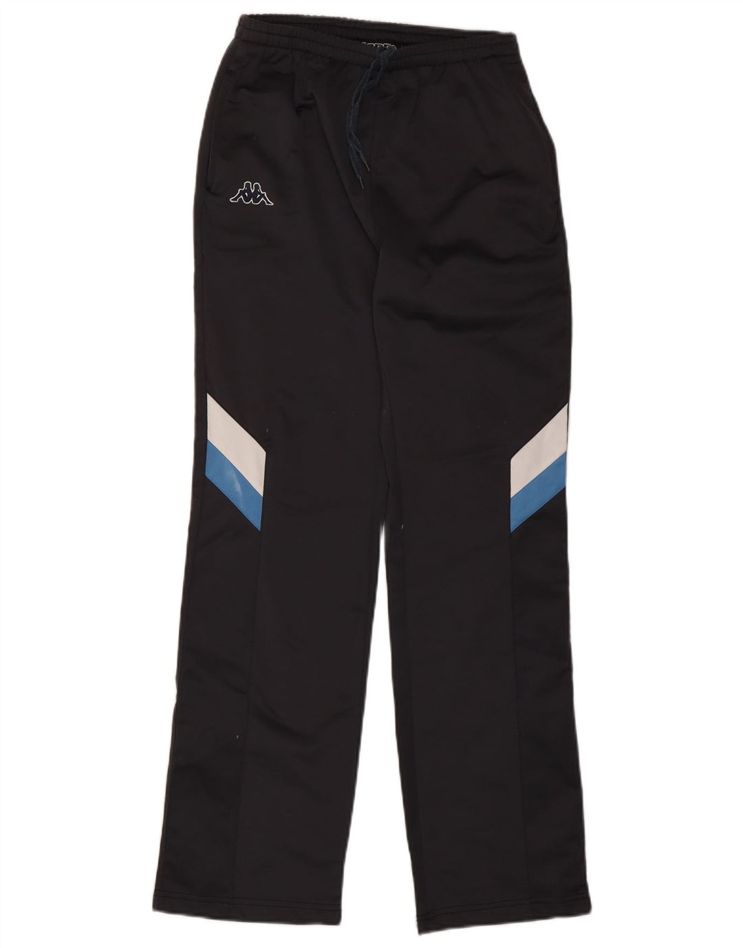 Pantaloni de trening pentru bărbați Kappa, negru mediu, poliester bloc de culoare