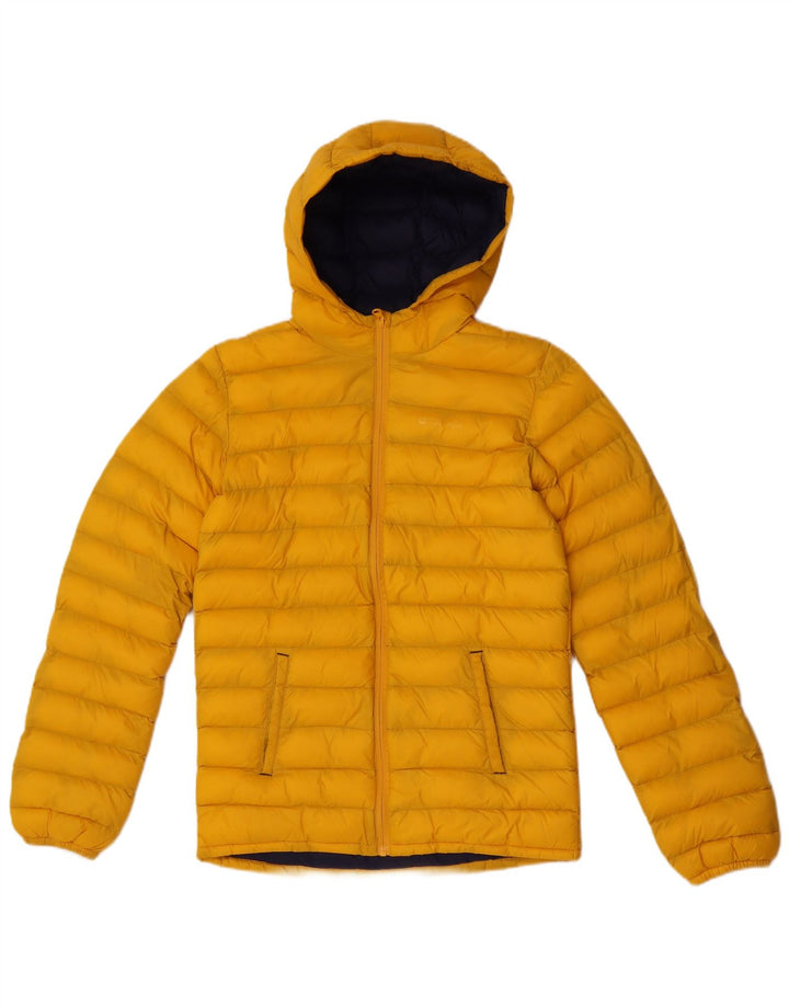 Jachetă căptușită cu glugă pentru băieți Mountain Warehouse 12-13 ani, nailon galben