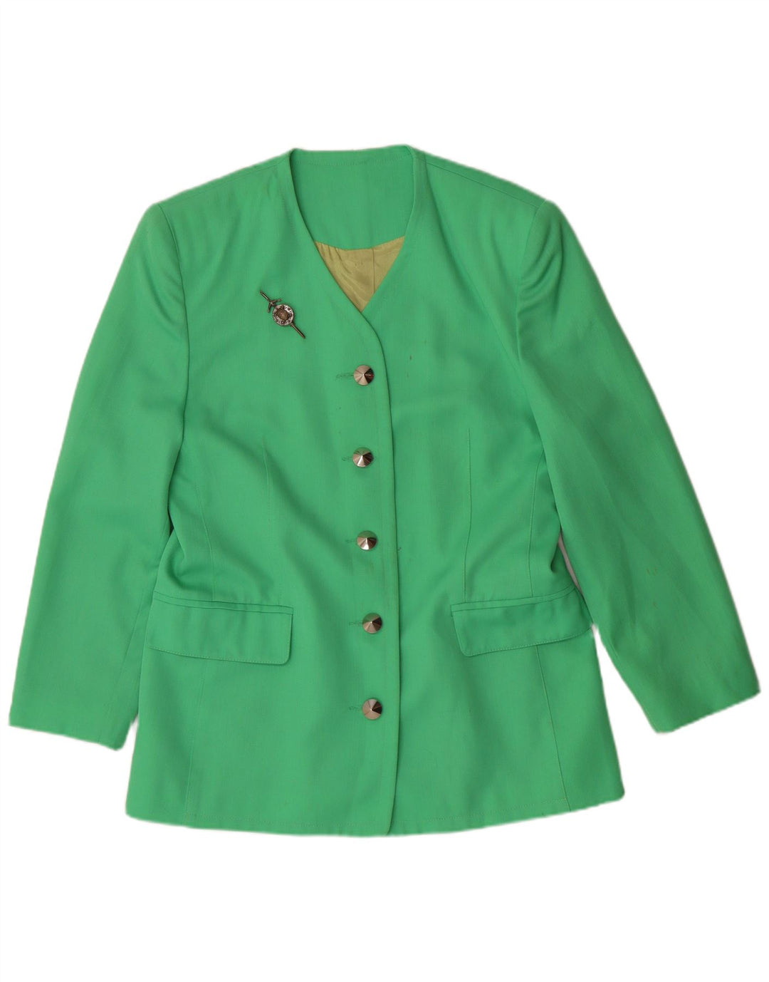 Michael H. Sacou blazer pentru femei cu 5 nasturi UK 14 Medium Green Classic