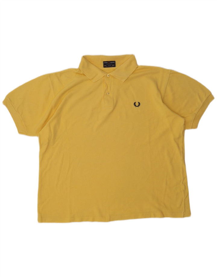 Cămașă polo Fred Perry pentru bărbați, bumbac galben mare