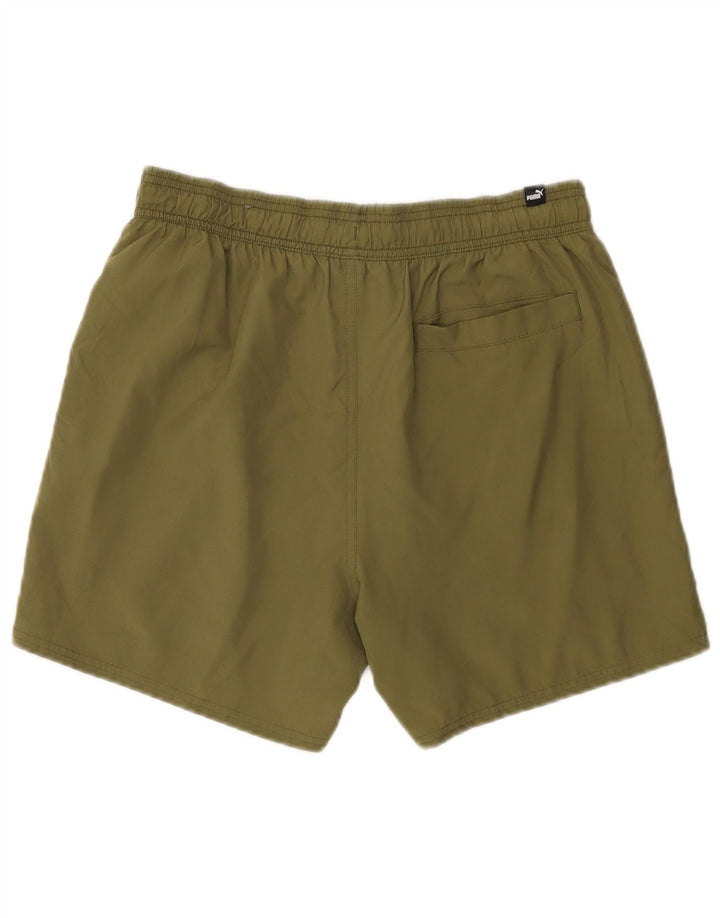 Pantaloni scurți sport grafic Puma pentru bărbați, poliester mediu kaki