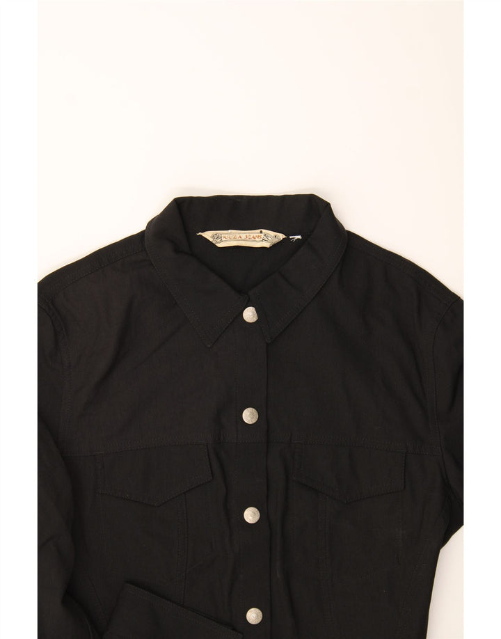 KRIZIA Womens Bomber Jacket UK 12 Medium Black Polyamide Vintage Krizia and Second-Hand Krizia from Messina Hembry 
