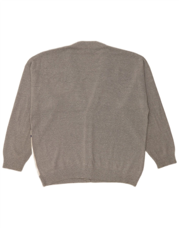 Pulover cardigan pentru bărbați JAC IT 52 mare, gri, bumbac color bloc