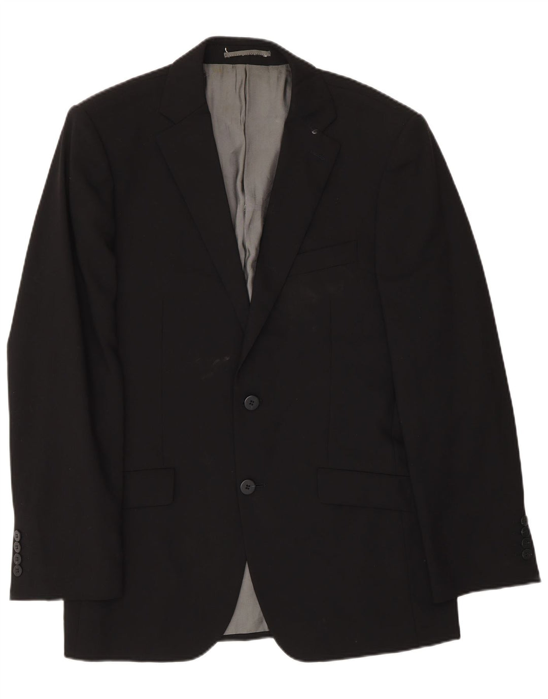 Jachetă Blazer pentru bărbați Pierre Cardin cu 2 nasturi UK 38 Lână neagră medie