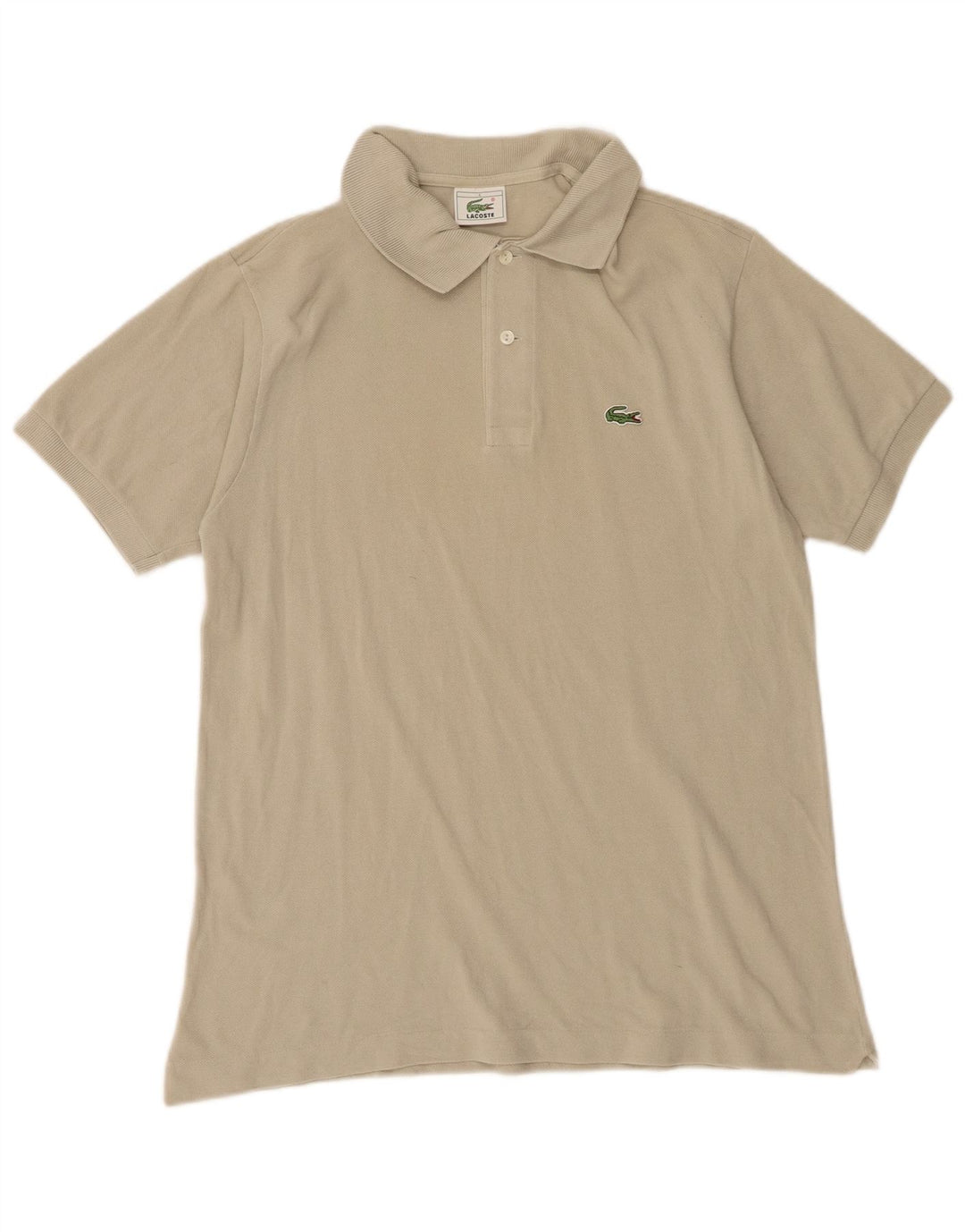 Tricou polo Lacoste pentru bărbați, mărimea 4, bumbac verde mediu