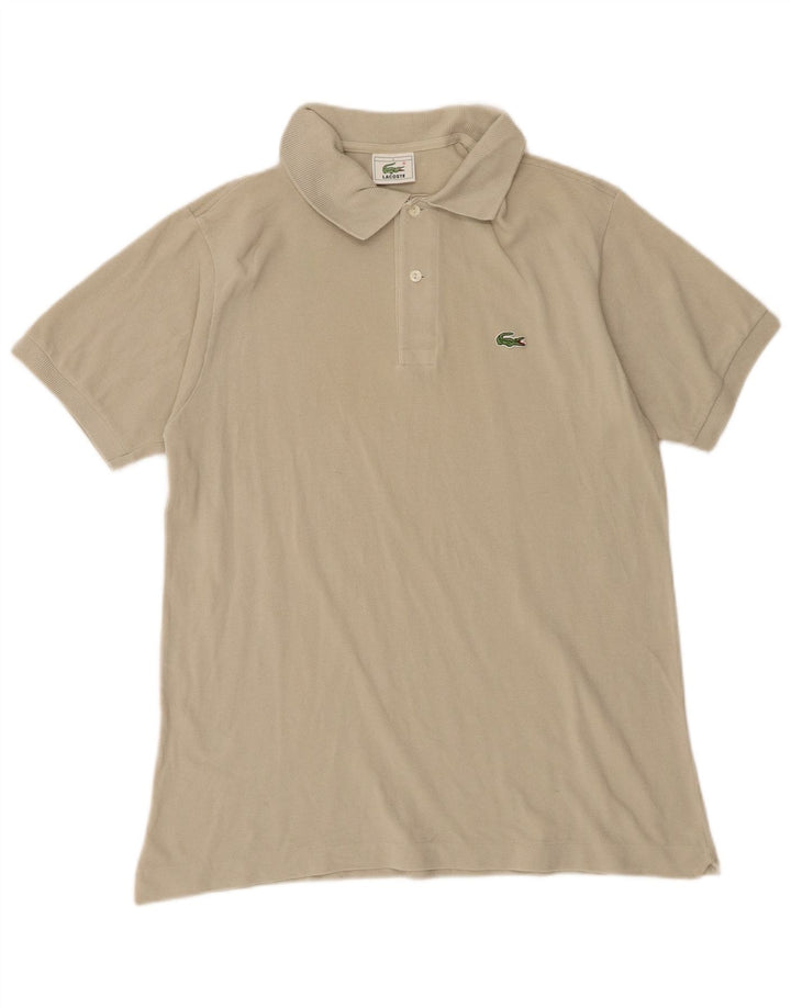 Tricou polo Lacoste pentru bărbați, mărimea 4, bumbac verde mediu