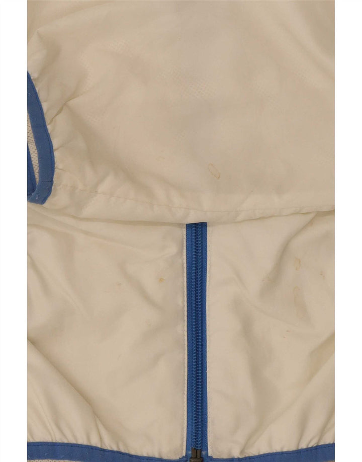 Jachetă de ploaie cu glugă Puma pentru femei UK 14, mare, alb, nailon