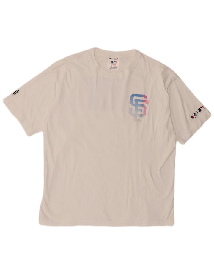 Tricou grafic pentru bărbați Champion San Francisco Top mic alb
