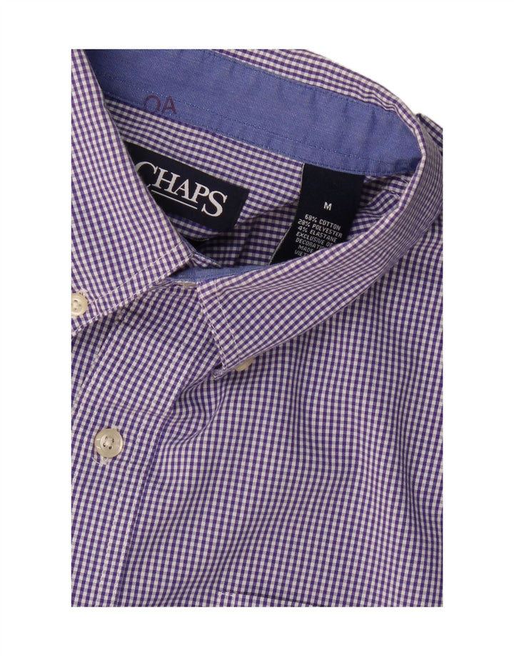 CHAPS Mens Shirt Medium Purple Gingham Cotton Vintage Chaps and Second-Hand Chaps from Messina Hembry 
