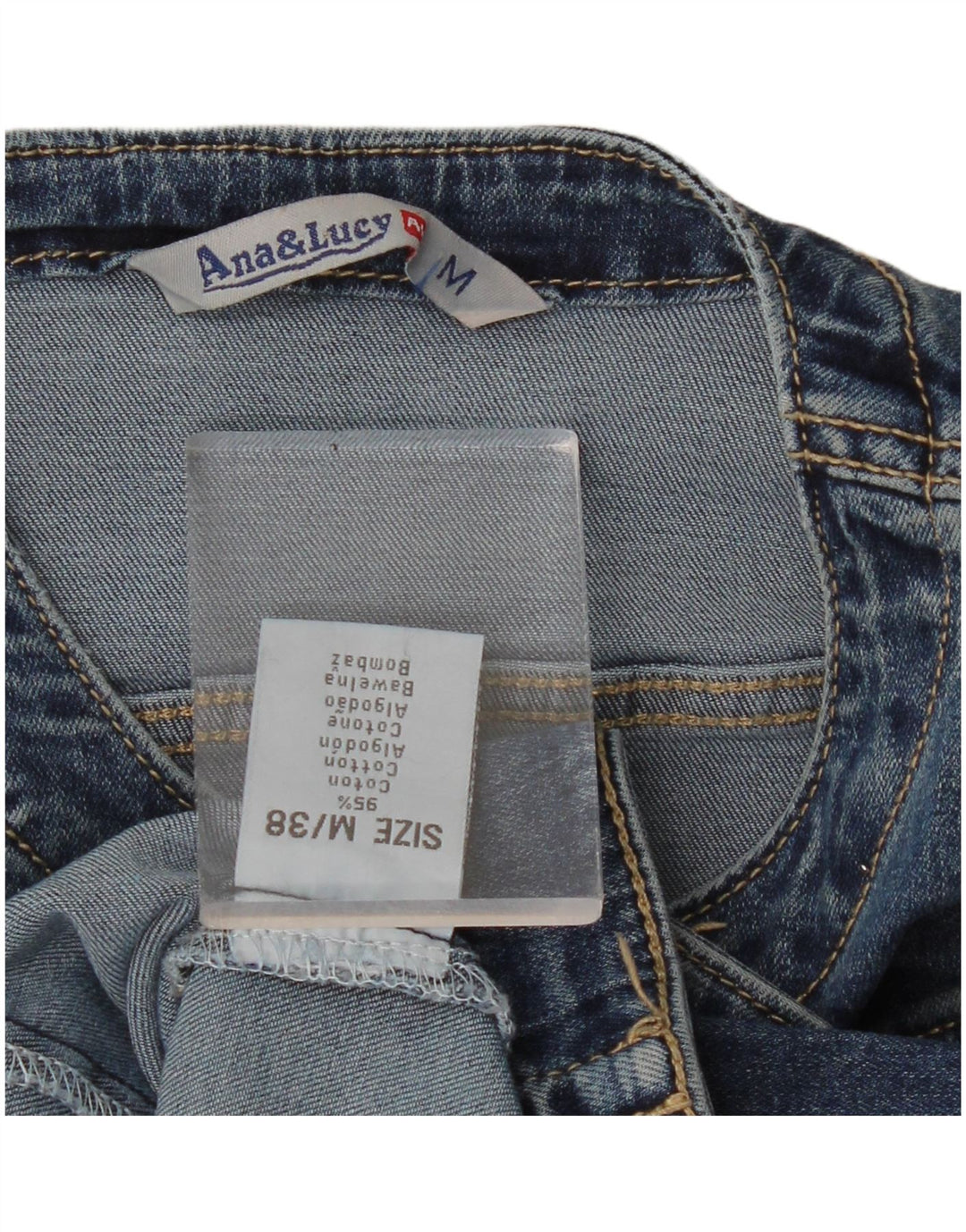 Jachetă de denim crop vintage pentru femei UK 12, bumbac mediu albastru bleumarin