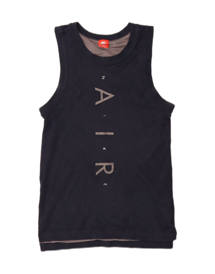 Top cu vestă grafică Nike pentru bărbați, poliester bleumarin mic