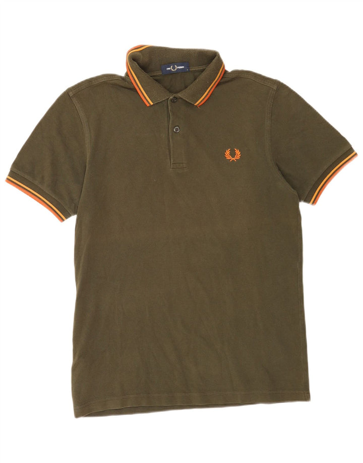 Cămașă polo Fred Perry pentru bărbați, bumbac kaki mic