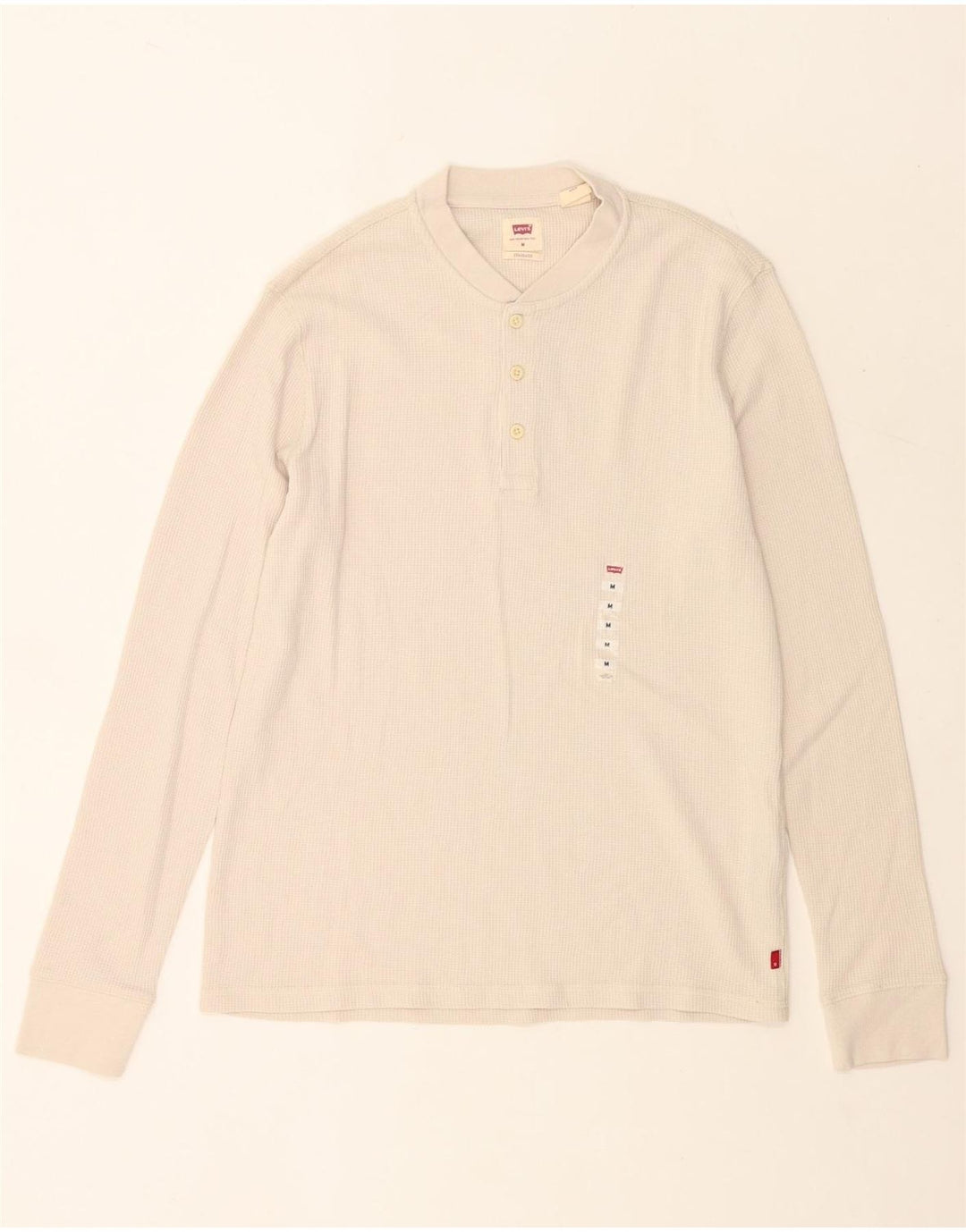 Levi's Top standard pentru bărbați cu mânecă lungă din bumbac, bej mediu